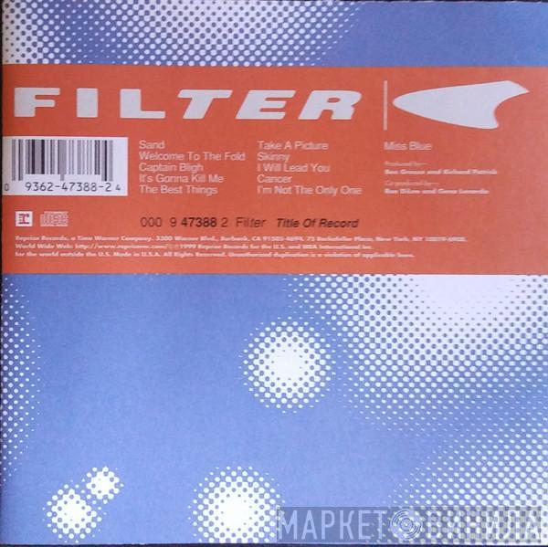  Filter   - Title Of Record
