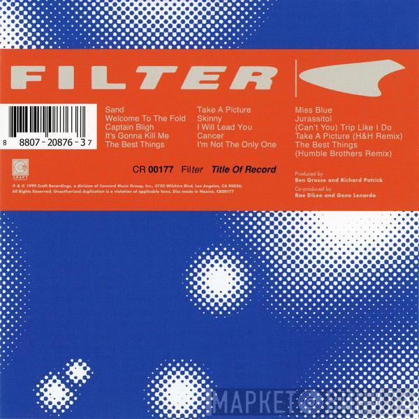  Filter   - Title Of Record