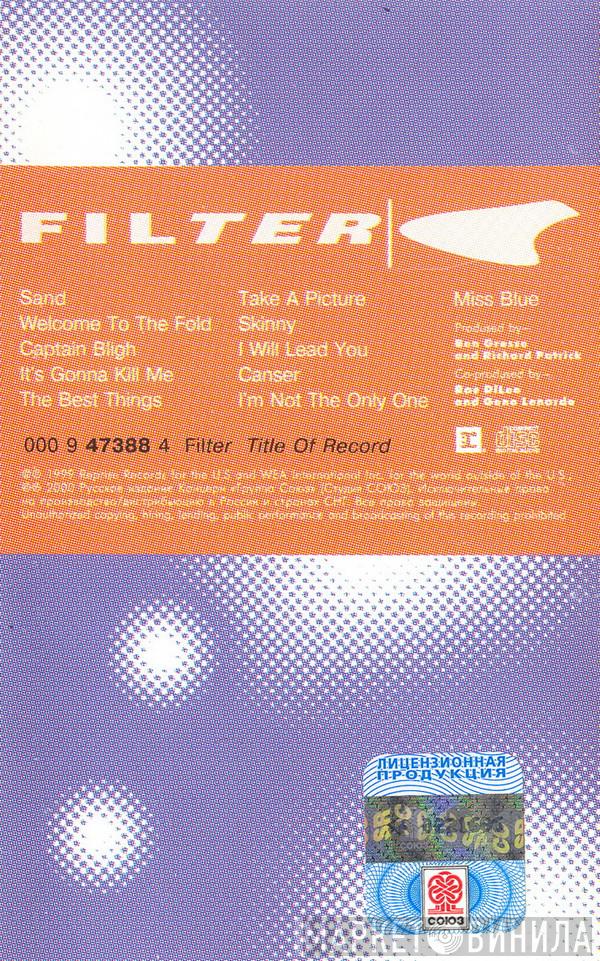  Filter   - Title Of Record