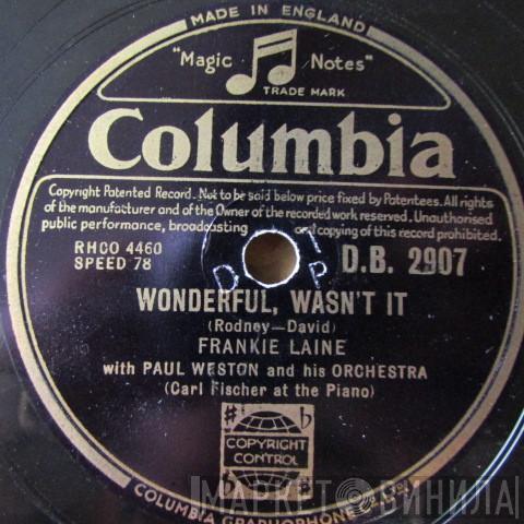 Frankie Laine, Paul Weston And His Orchestra - The Girl In The Wood / Wonderful, Wasn't It