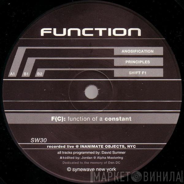 Function - F(C): Function Of A Constant