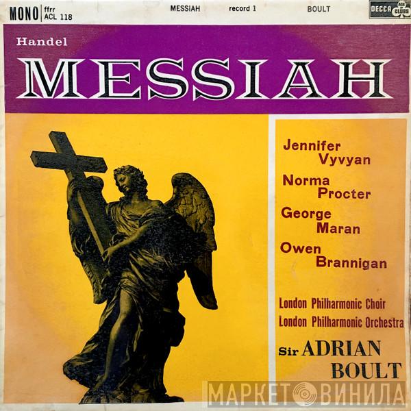 Georg Friedrich Händel, Jennifer Vyvyan, Norma Procter, George Maran, Owen Brannigan, The London Philharmonic Choir, The London Philharmonic Orchestra, Sir Adrian Boult - Messiah Record 1