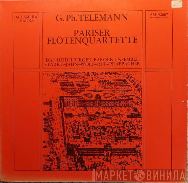 - Georg Philipp Telemann , Heidelberger Barockensemble - Joachim Starke - Jörg-Wolfgang Jahn - Jürgen Wolf - Hugo Ruf  Ernst Prappacher  - Pariser Flötenquartette