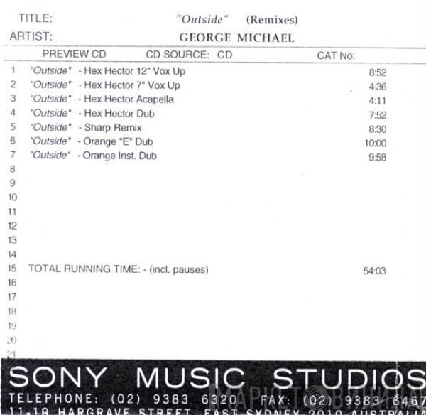 George Michael  - Outside (Remixes)