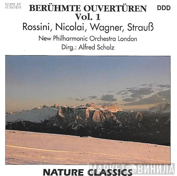 , Gioacchino Rossini , Otto Nicolai , Richard Wagner , Johann Strauss Jr. Dirg.: New Philharmonia Orchestra   Alfred Scholz  - Berühmte Ouvertüren Vol. 1
