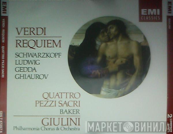 Giuseppe Verdi, Elisabeth Schwarzkopf, Christa Ludwig, Nicolai Gedda, Nicolai Ghiaurov, Janet Baker, Carlo Maria Giulini, Philharmonia Chorus, Philharmonia Orchestra - Requiem / Quattro Pezzi Sacri