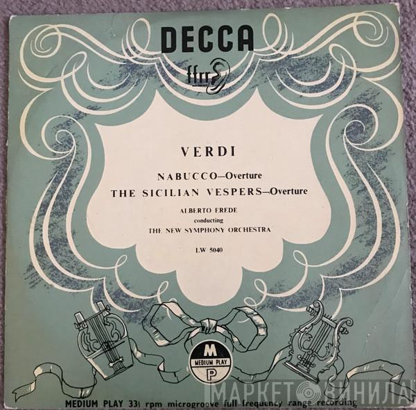 , Giuseppe Verdi Conducting Alberto Erede  The New Symphony Orchestra Of London  - Nabucco - Overture; The Sicilian Vespers - Overture