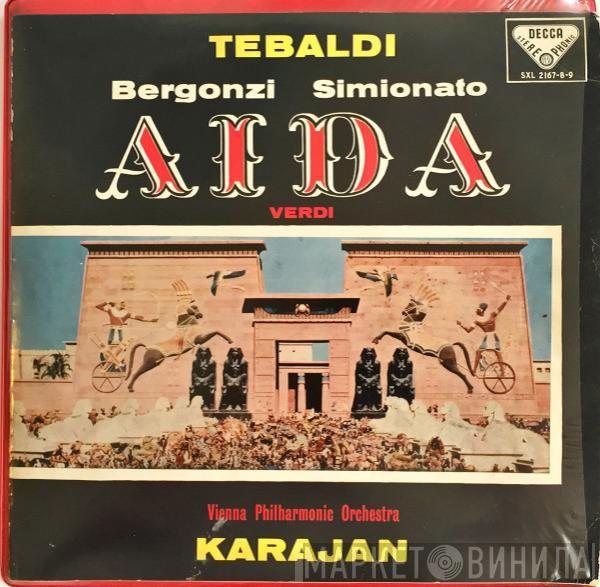 , Giuseppe Verdi , Renata Tebaldi , Carlo Bergonzi , Cornell MacNeil , Giulietta Simionato , Wiener Philharmoniker  Herbert von Karajan  - Aida