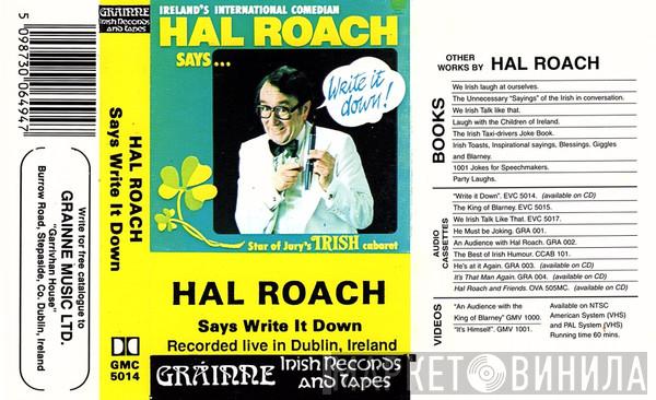 Hal Roach - Write It Down