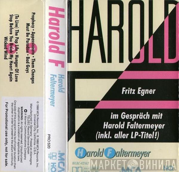 Harold Faltermeyer  - Harold F / The Interview