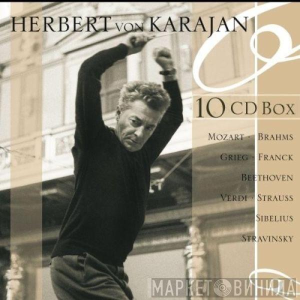 Herbert von Karajan, Wolfgang Amadeus Mozart, Johannes Brahms, Edvard Grieg, César Franck, Ludwig van Beethoven, Giuseppe Verdi, Richard Strauss, Jean Sibelius, Igor Stravinsky - 10 CD Box