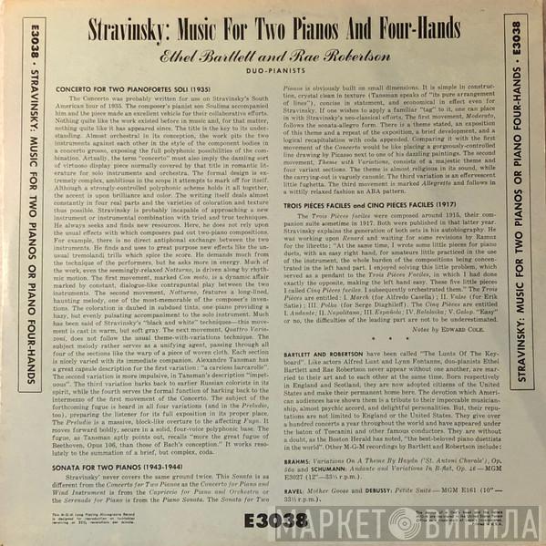 , Igor Stravinsky  Bartlett And Robertson  - Music For Two Pianos Or Piano Duet
