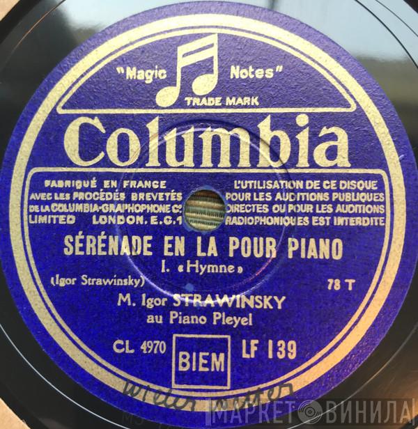  Igor Stravinsky  - Sérénade En La Pour Piano