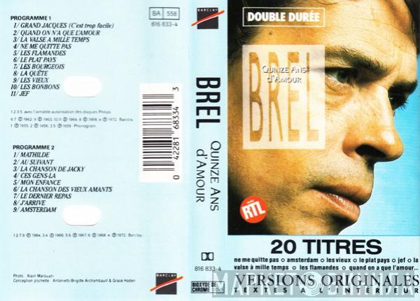 Jacques Brel - Quinze Ans D'Amour