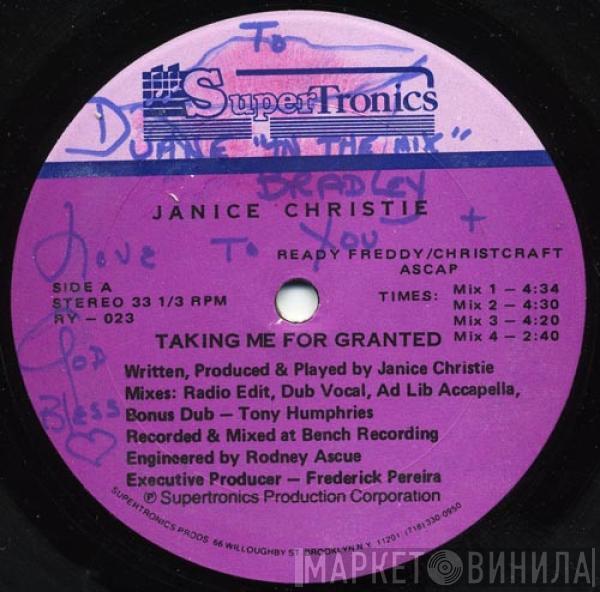 Janice Christie - Taking Me For Granted