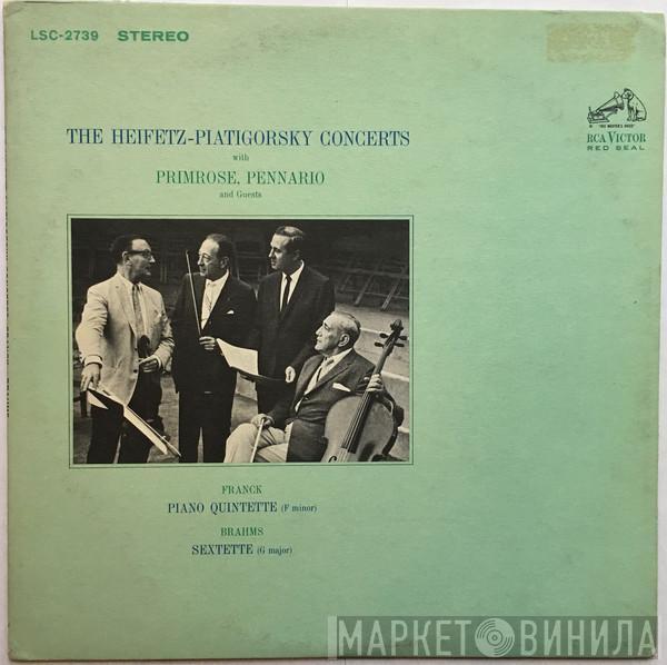 Jascha Heifetz, Gregor Piatigorsky, William Primrose, Leonard Pennario, Franck, Brahms - Piano Quintet · Sextette