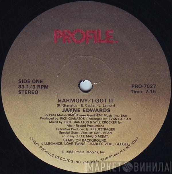 Jayne Edwards - Harmony / I Got It