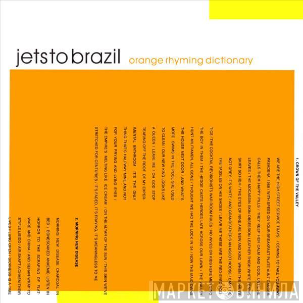 Jets To Brazil - Orange Rhyming Dictionary