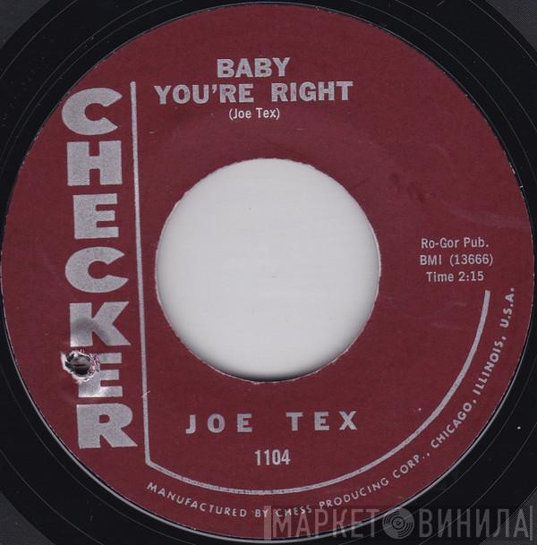 Joe Tex - Baby You're Right / All I Could Do Was Cry - Pt. II