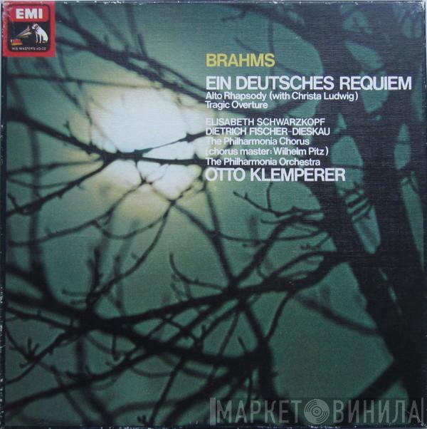 Johannes Brahms, Elisabeth Schwarzkopf, Dietrich Fischer-Dieskau, Philharmonia Chorus, Wilhelm Pitz, Philharmonia Orchestra, Otto Klemperer - Ein Deutsches Requiem / Alto Rhapsody / Tragic Overture