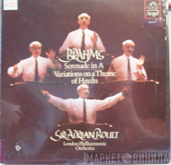 Johannes Brahms, Sir Adrian Boult, The London Philharmonic Orchestra - Serenade In A / Variations On A Theme Of Haydn