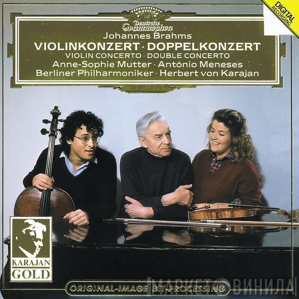 Johannes Brahms, Anne-Sophie Mutter, Antonio Meneses, Berliner Philharmoniker, Herbert von Karajan - Violinkonzert = Violin Concerto • Doppelkonzert = Double Concerto