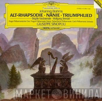 Johannes Brahms, Brigitte Fassbaender, Wolfgang Brendel, Prague Philharmonic Chorus, The Czech Philharmonic Orchestra, Giuseppe Sinopoli - Alt-Rhapsodie • Nänie • Trumphlied