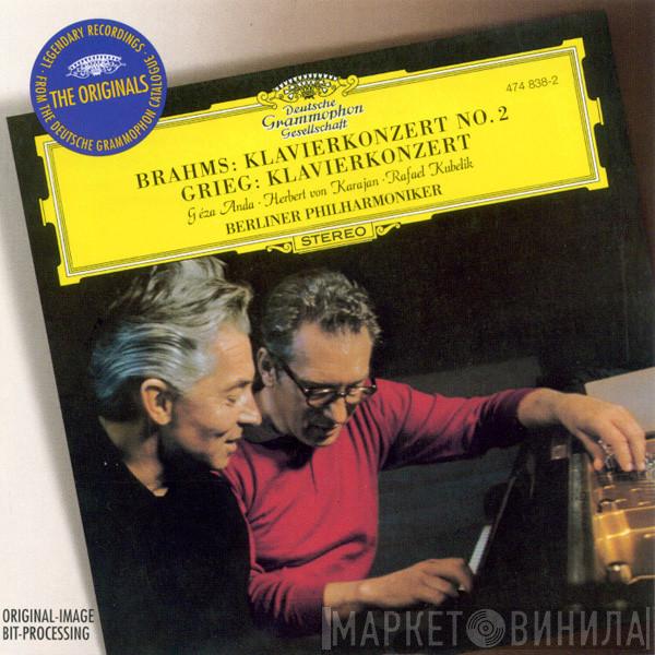 , Johannes Brahms - Edvard Grieg , Géza Anda , Herbert von Karajan , Rafael Kubelik  Berliner Philharmoniker  - Brahms: Klavierkonzert No. 2, Grieg: Klavierkonzert