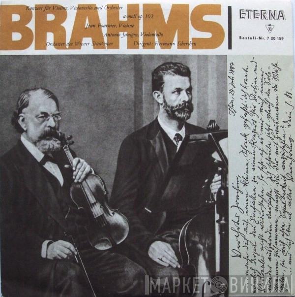 , Johannes Brahms , Jean Fournier , Antonio Janigro , Orchester Der Wiener Staatsoper  Hermann Scherchen  - Konzert Für Violine, Violoncello Und Orchester, A-moll Op. 102
