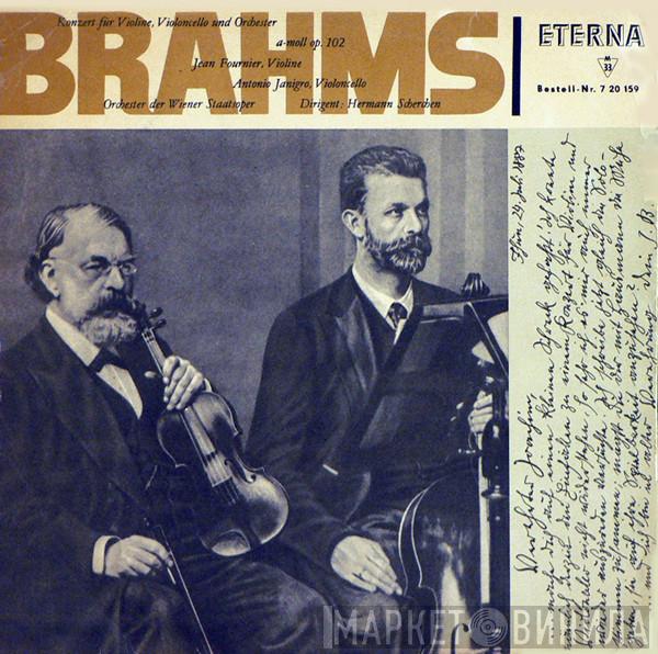 , Johannes Brahms , Jean Fournier , Antonio Janigro , Orchester Der Wiener Staatsoper  Hermann Scherchen  - Konzert Für Violine, Violoncello Und Orchester, A-moll Op. 102