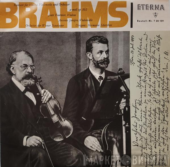 , Johannes Brahms , Jean Fournier , Antonio Janigro , Orchester Der Wiener Staatsoper  Hermann Scherchen  - Konzert Für Violine, Violoncello Und Orchester, A-moll Op. 102