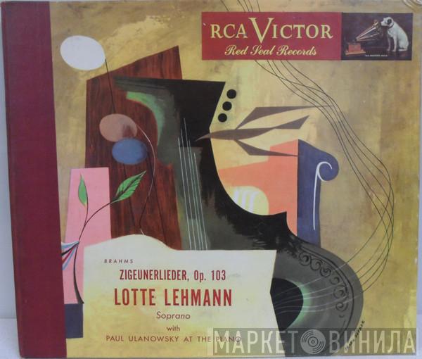 , Johannes Brahms , Lotte Lehmann  Paul Ulanowsky  - Zigeunerlieder, Op. 103