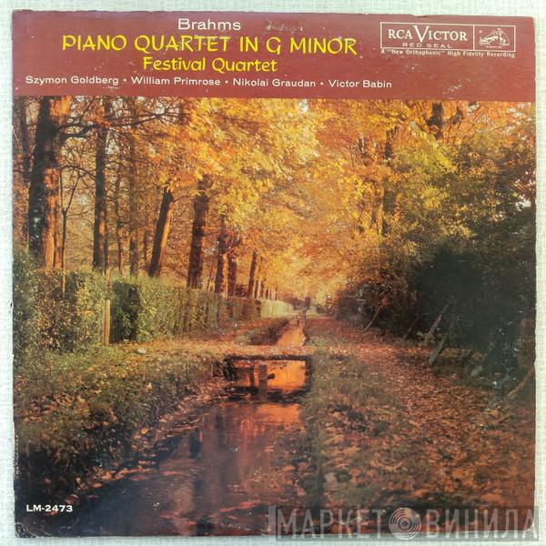 , Johannes Brahms - The Festival Quartet • Szymon Goldberg • William Primrose • Nikolai Graudan  Victor Babin  - Piano Quartet in G Minor