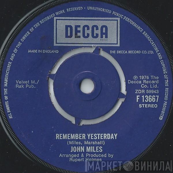 John Miles - Remember Yesterday