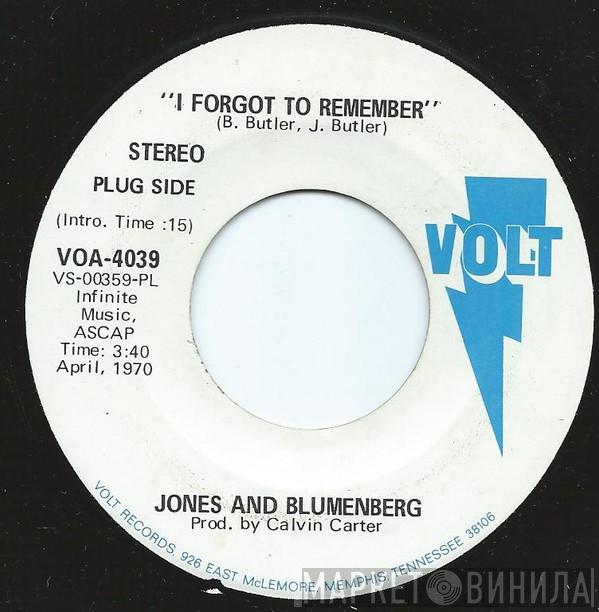 Jones & Blumenberg - I Forgot To Remember / I Forgot To Remember
