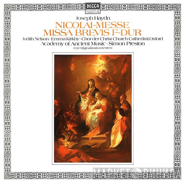 - Joseph Haydn & The Choir Of Christ Church Cathedral  The Academy Of Ancient Music  - Missa Sancti Nicolai • Missa Brevis