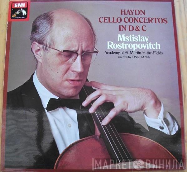 , Joseph Haydn , Mstislav Rostropovich Directed By The Academy Of St. Martin-in-the-Fields  Iona Brown  - Cello Concertos In D & C