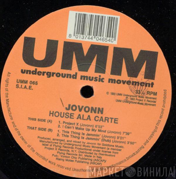 Jovonn - House Ala Carte