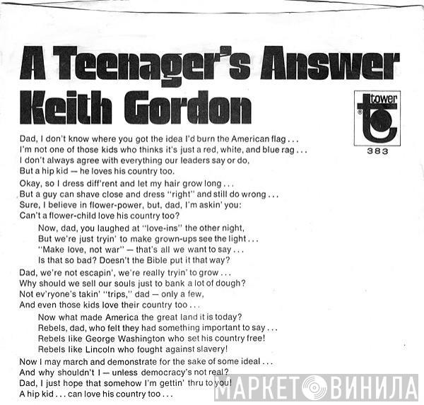 Keith Gordon  - A Teenager's Answer