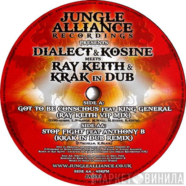 Kosine & Dialect, Ray Keith, Krak In Dub - Got To Be Conscious / Stop Fight