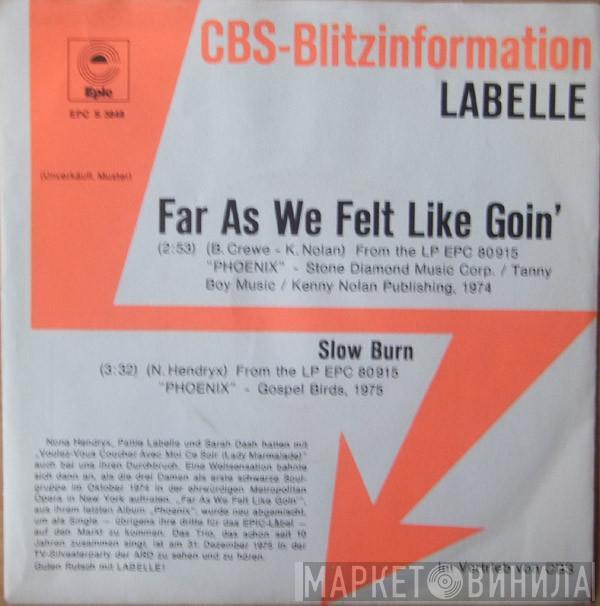 LaBelle - Far As We Felt Like Goin'