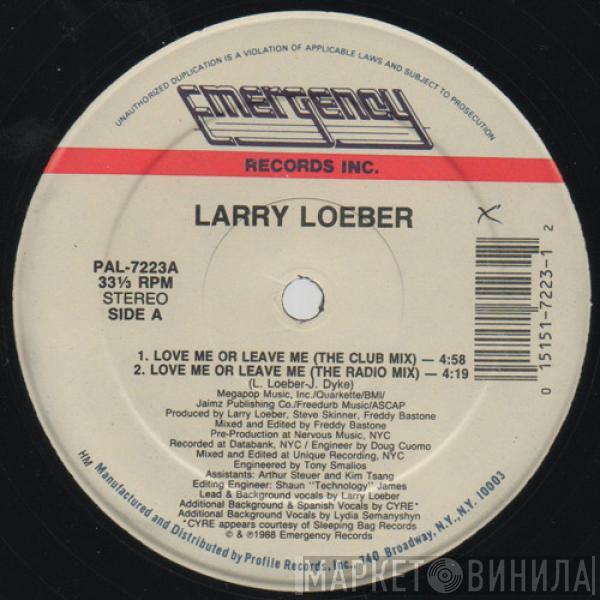 Larry Loeber - Love Me Or Leave Me