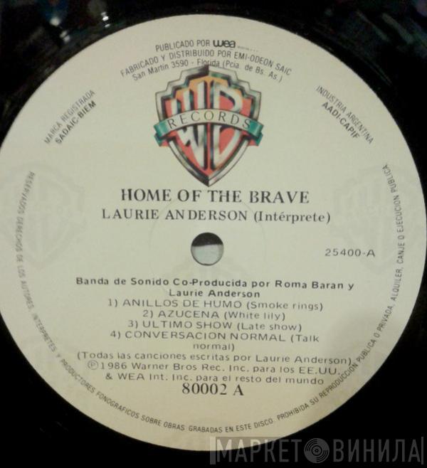  Laurie Anderson  - Home Of The Brave