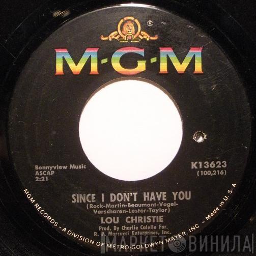 Lou Christie - Since I Don't Have You / Wild Life's In Season