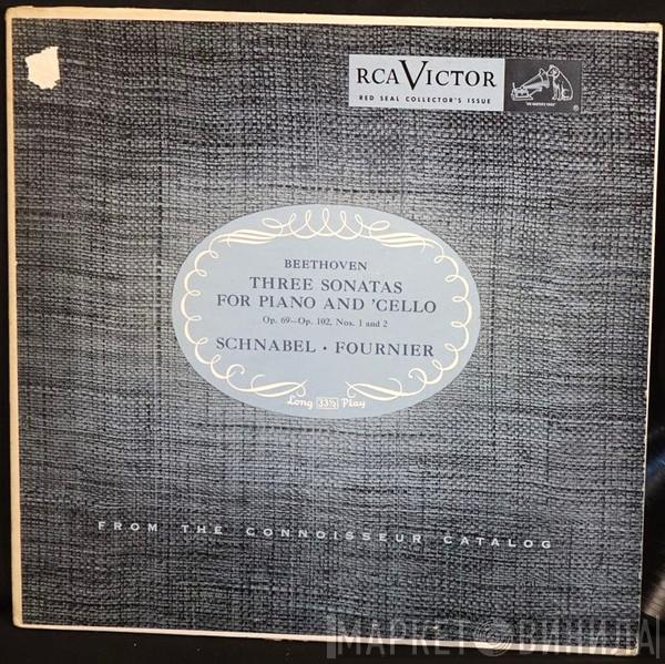 - Ludwig van Beethoven , Artur Schnabel  Pierre Fournier  - Three Sonatas For Piano And 'Cello