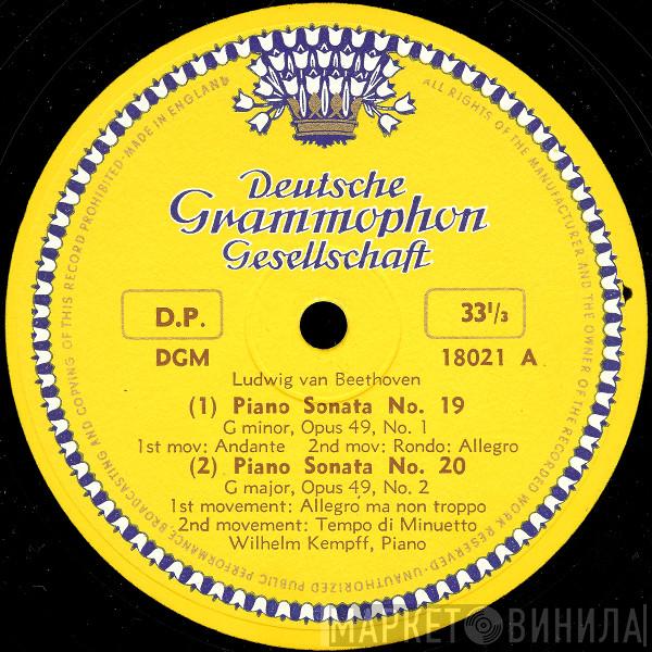 Ludwig van Beethoven, Wilhelm Kempff - Piano Sonata No. 19, G Minor, Opus 49, No. 1 · Piano Sonata No. 20, G Major, Opus 49, No. 2 · Piano Sonata No. 23, F Minor, Opus 57