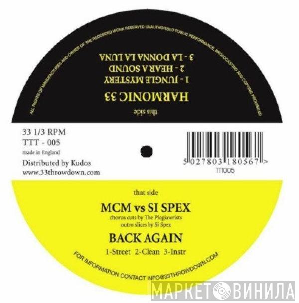 M.C.M., Si Spex, Harmonic 33 - Back Again / Jungle Mystery