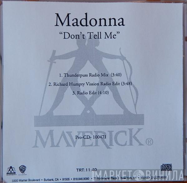  Madonna  - Don't Tell Me