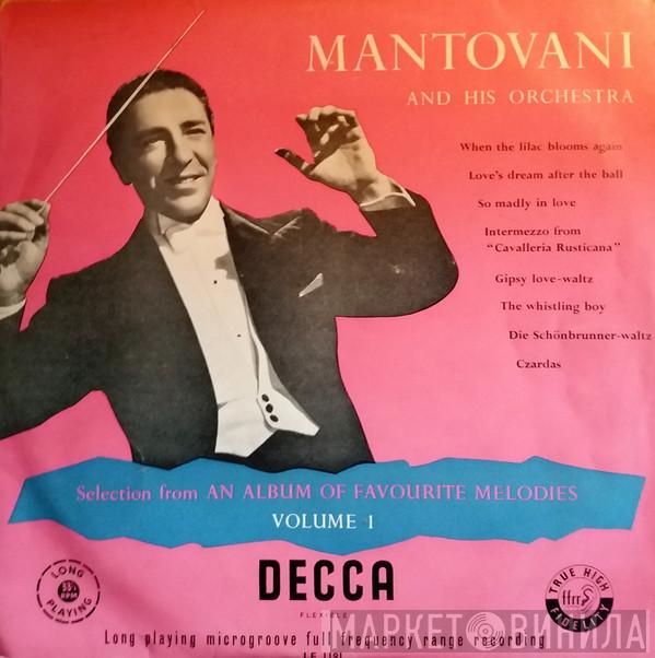 Mantovani And His Orchestra - Selection From An Album Of Favourite Melodies Volume 1