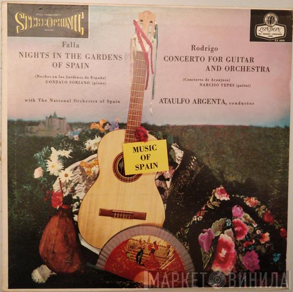 , Manuel De Falla , Gonzalo Soriano , Joaquín Rodrigo , Narciso Yepes , Orquesta Nacional De España  Ataúlfo Argenta  - Nights In The Gardens Of Spain · Concerto For Guitar And Orchestra